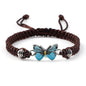 Handmade Braided String Bracelet For Women Blue Butterfly Pendant Adjustable Charm Bracelets&Bangles Fashion Girl Jewelry Gifts