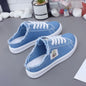 New 2024 Spring Summer Women Canvas Shoes Flat Sneakers Women Casual Shoes Low Upper Lace Up White Shoes