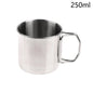 1pc Stainless Steel Folding Handle Cup Portable Carabiner Cup Outdoor