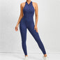 Yoga Women's Padded Workout Suit One-Piece Jumpsuit Workout Set Sports Fitness Overalls Gym Clothing Zipper Long Short 2025 New