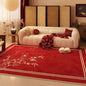 Red Simple Luxury Carpet for Living Room Chinese Style Decoration Home Bedroom Carpets Area Rug Non-slip Dining Room Mat Bedside