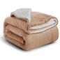 Sherpa Fleece Blanket Throw Black Soft Reversible Thick Plush Blankets Microfiber Winter Bed Blanket for Camping Couch Sofa