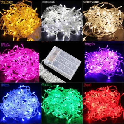 LED String Lights 3*AA Battery Operated Waterproof Fairy LED Christmas Lights For Holiday Party Wedding 20M 10M 5M 2M