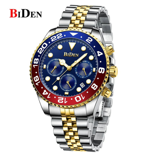 Men's Luxury Quartz Dress Watch – Round Dial Analog Wrist Watch
