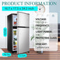 3.5Cu.Ft Compact Refrigerator Mini Fridge with Freezer, Small Compact Refrigerator with 2 Door, 7 Level Thermostat Removable Shelves for Kitchen, Dorm, Apartment, Bar, Office, Silver