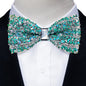 Sparkle Rhinestone Bow Ties for Men Pre-Tied Diamond Sequin Bowtie with Adjustable Length Wedding Party