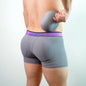 Men's Underwear Padded Buttocks Boxer Trunk with Butt Pads, Breathable Mesh, Long Boxer Shorts, Elastic and Comfortable