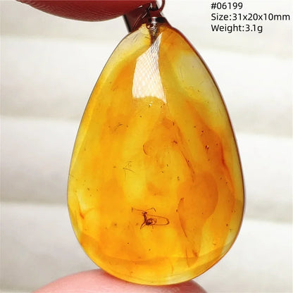 Natural Amber Pendant From Baltic Flower Yellow Amber Water Drop Women Men Jewelry Reiki Stone Women Men AAAAAAA