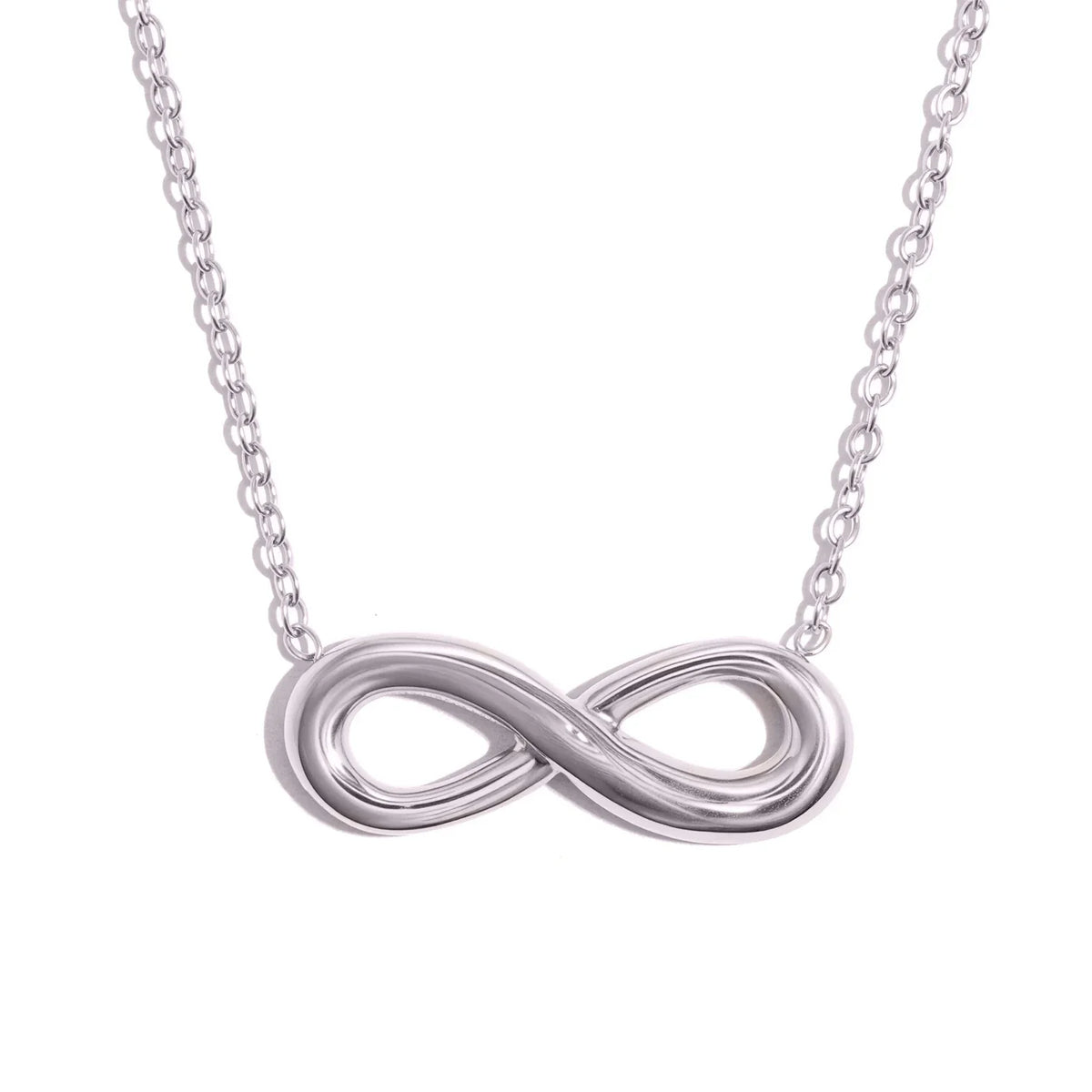 Minimalist Infinity Necklace - 18K Gold Plated Stainless Steel, Love Freedom Pendant for Women Everyday