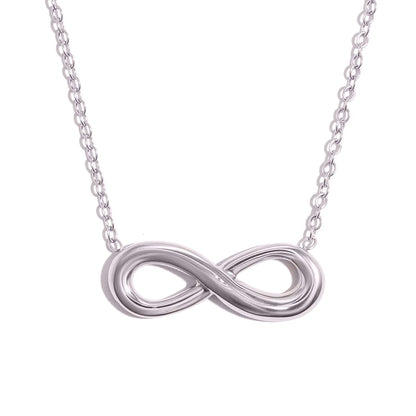 Minimalist Infinity Necklace - 18K Gold Plated Stainless Steel, Love Freedom Pendant for Women Everyday