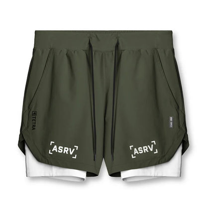ASRV Men’s 2-in-1 Quick Dry Gym Shorts