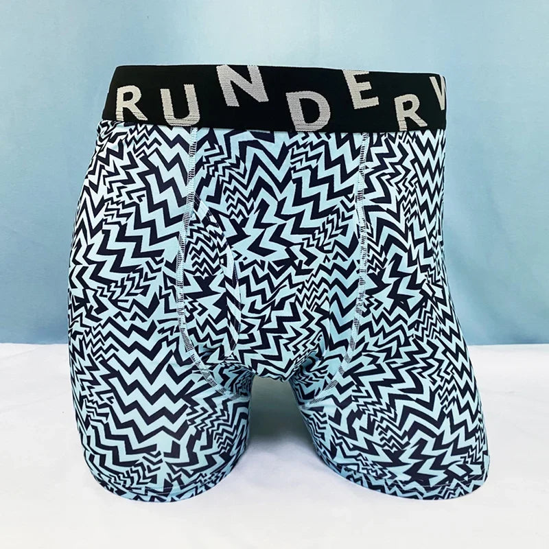 EUR Size Long Men Boxer Underwear Mens Lengthen Boxer Shorts U Bulge Pouch Long Leg Boxers Underpants High Quality Sexy Panties