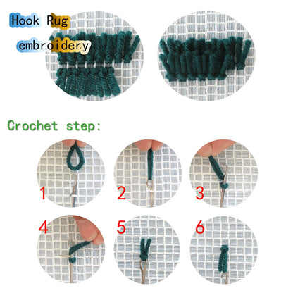Latch Hook Rug Kit Crochet Carpet DIY Rug Crochet Yarn Kits Fashion Cartoon Pattern Gift Carpet Making Kit for Festival Carpet