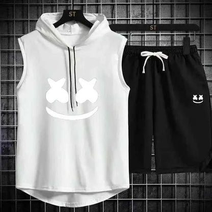 Summer Men's Casual Hooded Tracksuit Set