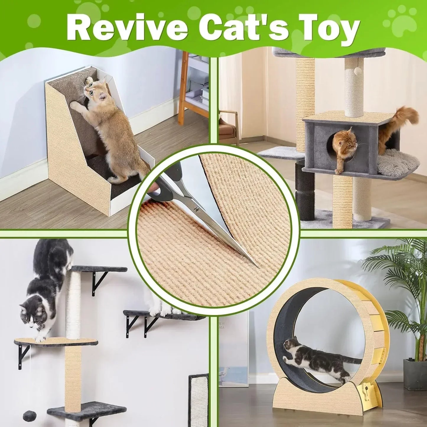 Trimmable Self-Adhesive Carpet Cats Scratch Board Wall Anti Cat Scratch Sofa Diy Cats Scratch Board Sofa Protection Paws Sharpen