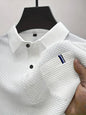 Cool Breeze Men’s Summer Ice Silk Lapel Pocket Polo Shirt