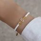 InitIal Heart Charm Letter Link Bracelet for Women Classic Letter A-Z Rope Chain Bracelet for Daily Jewelry Gifts