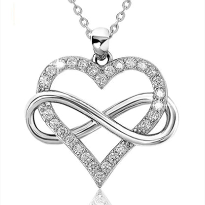 925 Sterling Silver Zircon Fashion Korean Women Elegant Round Pendant Necklace Birthday Jewelry Sterling Silver