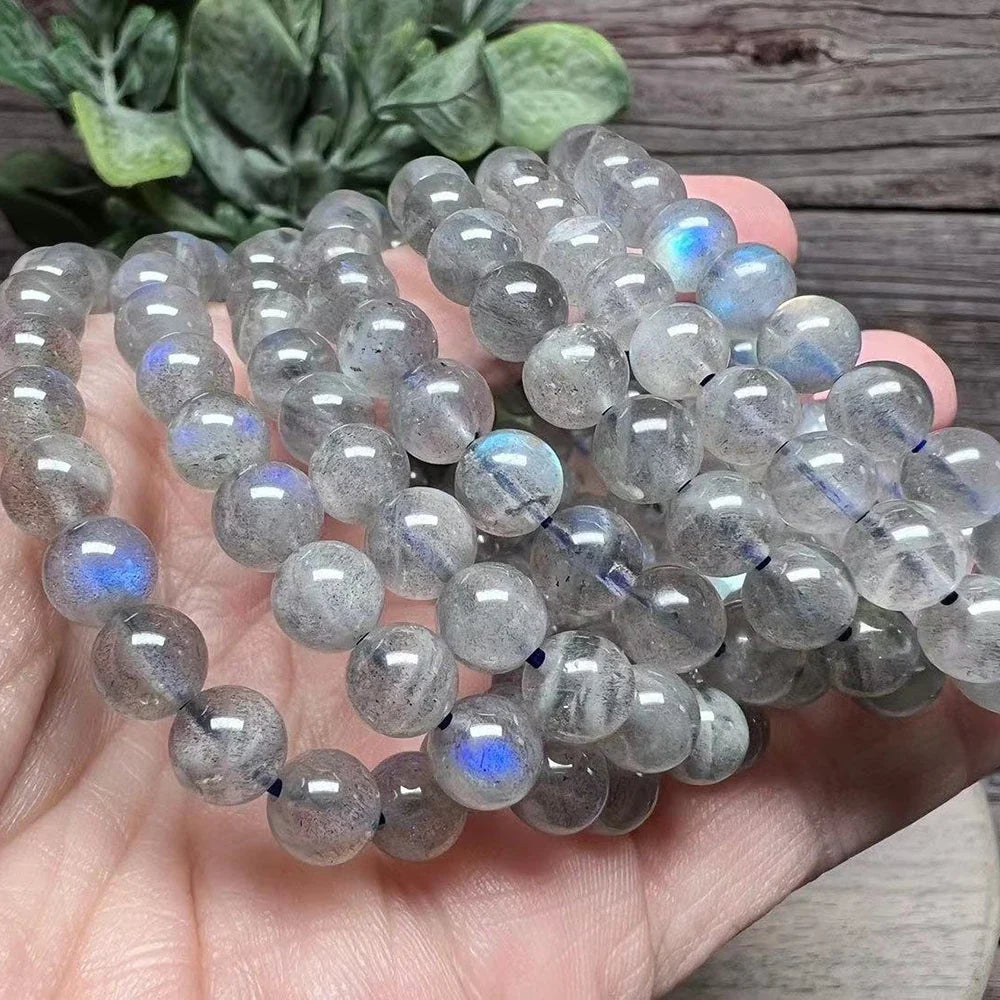 Ruberthen 6 MM Natural AAA Labradorite Bracelet High Quality Womens Strength Protection Healing Jewelry