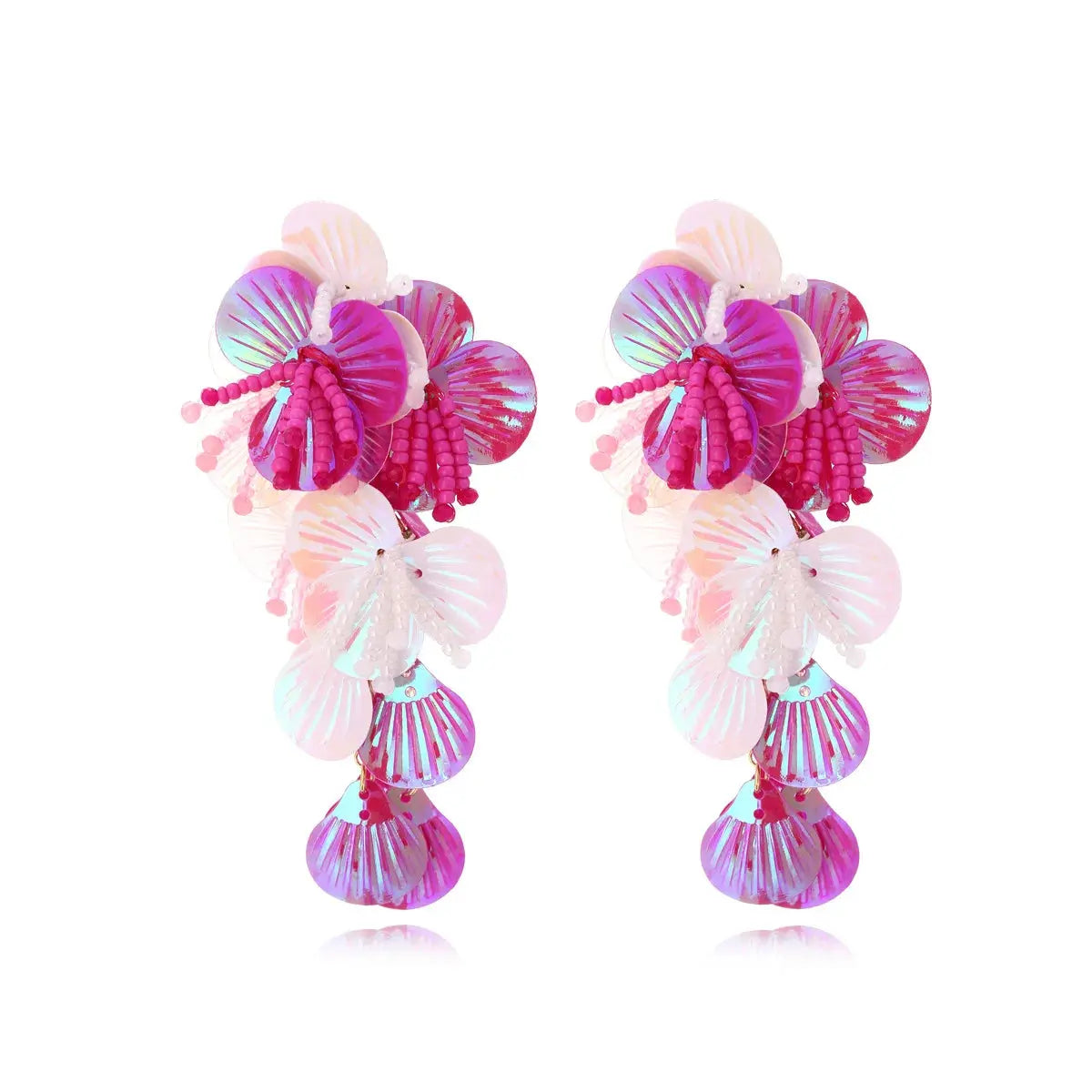 Statement Earrings Earrings - Colorful Shell - Women's Statement Jewelry