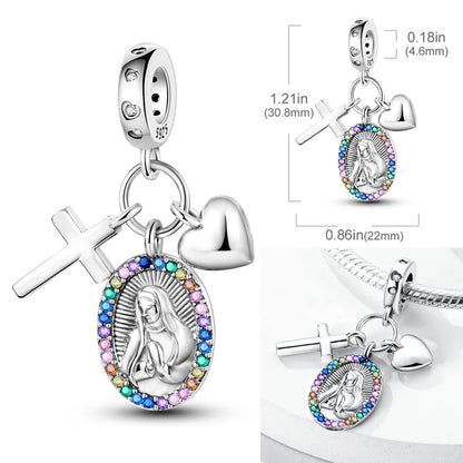 Charms Bead 925 Sterling Silver Pink Butterfly Luminous Firefly Dangle