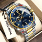 POEDAGAR Top Fashion Luxury Watch For Men Waterproof Luminous Date Men's Watches Stainless Steel Business Quartz Male Wristwatch