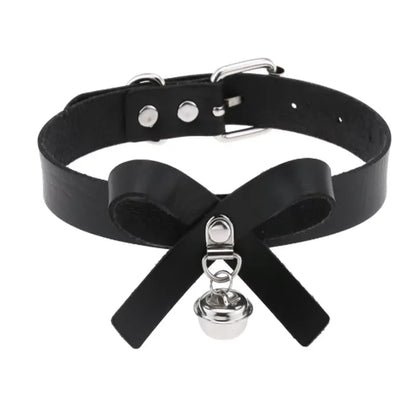 Pink Harajuku Gothic Spike Rivet Star Necklaces Collares Hip Hop Rock Black Bowknot PU Lace Leather Sexy Y2K Girl Choker Jewelry