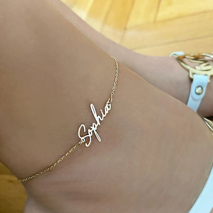Lemegeton Customized Name Anklets for Women Men Personalized Foot Anklet Stainless Steel Chain Anklet Beach Summer Jewelry Gifts