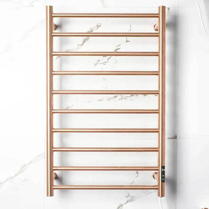 Brushed Gold Electric heated towel rack Heated towel warmer Towel radiator 10 Bars Bathroom Towel Dryer 80cm*50cm