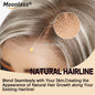 Moonlass Highlight Velvet Grey Gold Short Bob 100% Human Hair Wig 190% Density Salon Hair Color Wig 13x6 Upgrade Nude Lace Wigs
