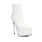 Sexy Patent Leather Shiny Gold Red Pole-dancing Stripper Super Thin High Heels Shoes Trendy Platform Ankle Stiletto Women Boots