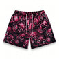 Premium 3D Printed Men's Hawaiian Shorts - Ultra Casual Skull Graphic for Summer Vacations and Sport Running