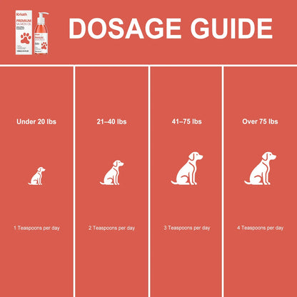 100ml Premium Salmon Oil for Dogs Omega 3 Fish Oil Liquid Supplement for Shiny Coat Dry Skin Relief Joint & Heart Care