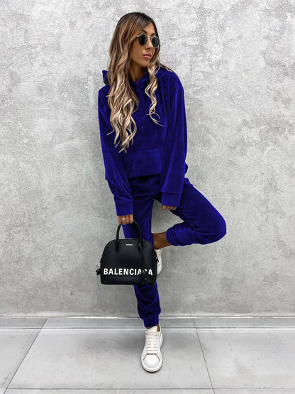 Autumn Winter Tracksuit Women Two Piece Set Oversized Hoodie