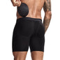 Men Sexy Padded Long Boxer Underwear Butt-Enhancing Trunk with Removable Two Pads Butt Lifter Pouch Shorts Gay Male Panties