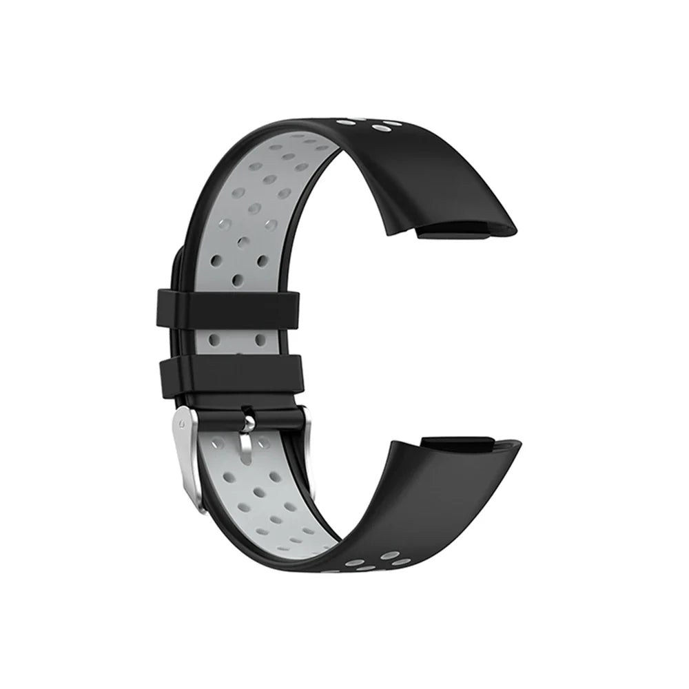 Fitbit Charge 5 & 6 Two-Tone Perforated Silicone Band, Buckle