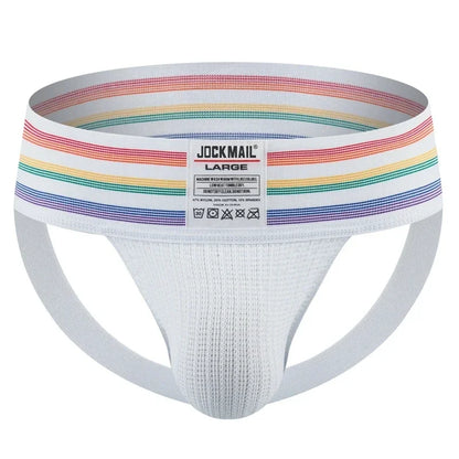 Men Sexy Jockstrap Thongs Gay Underwear Lingerie Underpants Bikini G String Wide Waist Band Hombre Panties Athletic Supporters