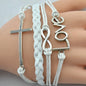 New Year Christmas Gifts Bangle Love Cross Infinite Handwoven Bracelet Bracelet