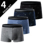 4-piece MEN'S FASHION Printed Underwear Breathable Crotch Boxers for Teenagers Comfortable plus Size Underwear up to 6XL.