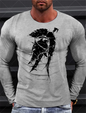 Sparta Vintage Graphic Men's Long Sleeve T-shirt for Men Clothing Casual Tops Tee Fashion 3D Full Printing Tshirt Streetwear