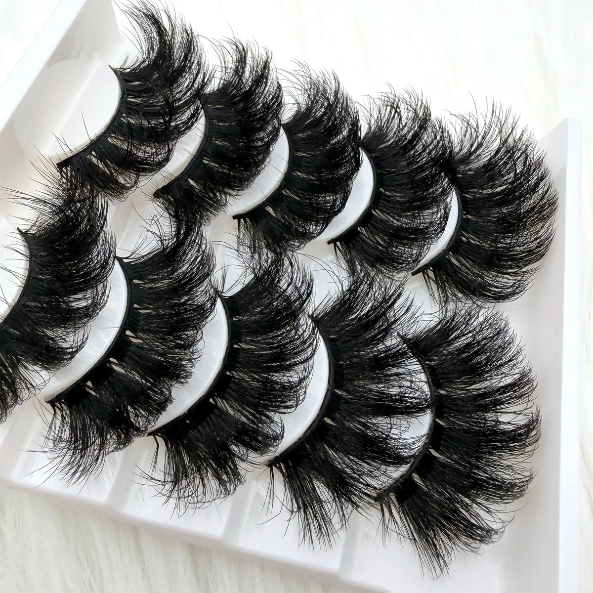 5 Pairs 3D Faux Mink Lashes Dramatic Volume Thick Lashes Fluffy Natural False Eyelashes Thick Dramatic Faux Mink Eyelashes