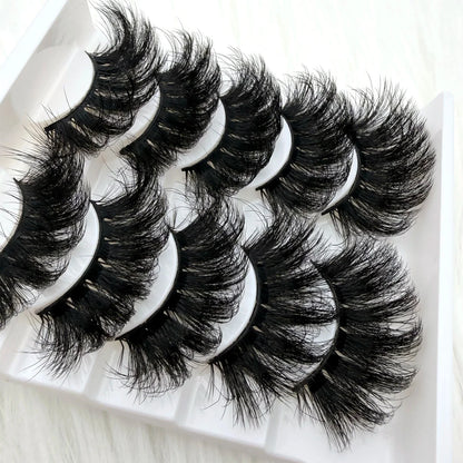 5 Pairs 3D Faux Mink Lashes Dramatic Volume Thick Lashes Fluffy Natural False Eyelashes Thick Dramatic Faux Mink Eyelashes