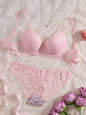 Single of Women's Underwear Set Sexy Lace Patchwork with Push Up Bra Romantic Sheer Women's Panties