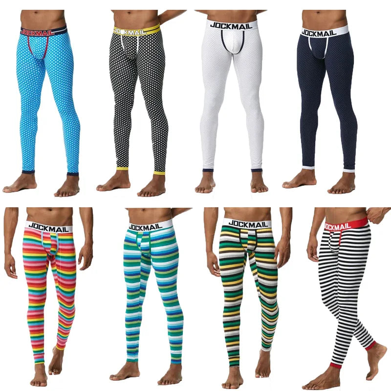 Men's Thermo Underwear Fashion Men Thermal Long Johns Mens Sexy Underwear Penis Pouch Warm Male Leggings Pants Autumn Winter