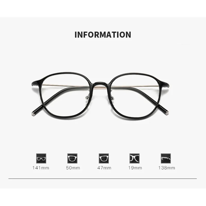 Reading glasseAnti Blue Light Round Frame Presbyopia Glasses Retro Circular Reading Glasses Ultra Light Unisex Far Sight Glasses
