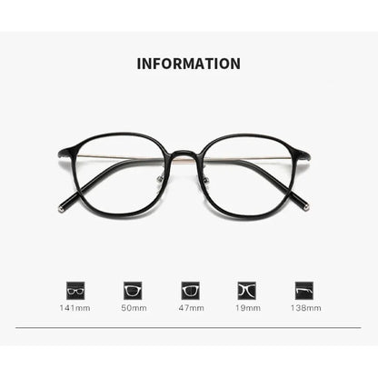 Reading glasseAnti Blue Light Round Frame Presbyopia Glasses Retro Circular Reading Glasses Ultra Light Unisex Far Sight Glasses