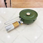Camping Gas Stove with Non-Stick Pan Windproof Portable Camping Picnic