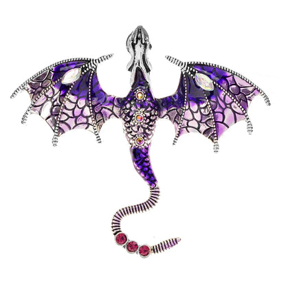 CINDY XIANG Enamel Fly Dragon Brooch Beautiful Legand Animal Pin 3 Colors Available Winter Jewelry High Quality New 2022