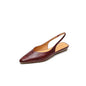 2025 New Summer Women Mules Genuine Leather Women Shoes Pointed Toe Low Heel Cover Toe Modern Women Sandals Ladies Shoes