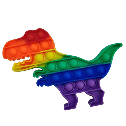 Rainbow Square Round Fidget Toys Push Bubble Sensory Toys Big Size 20cm Autism Needs Squishy Stress Relief Toys Children Gifts
